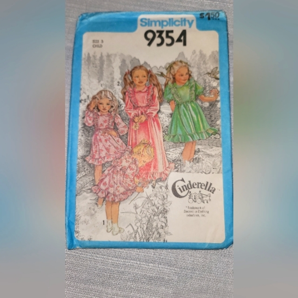 Simplicity Cinderella Dress Pattern 9354 2 Lengths Size 5
